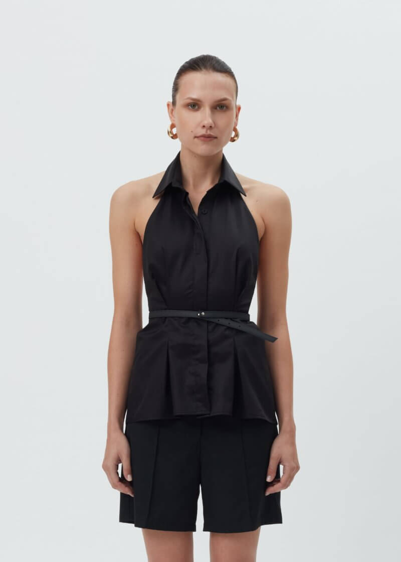 Alternative view of Halter Neck Black Shirt