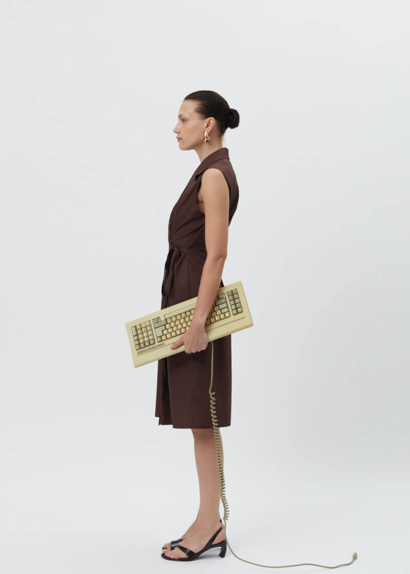 Brown Wrap Dress
