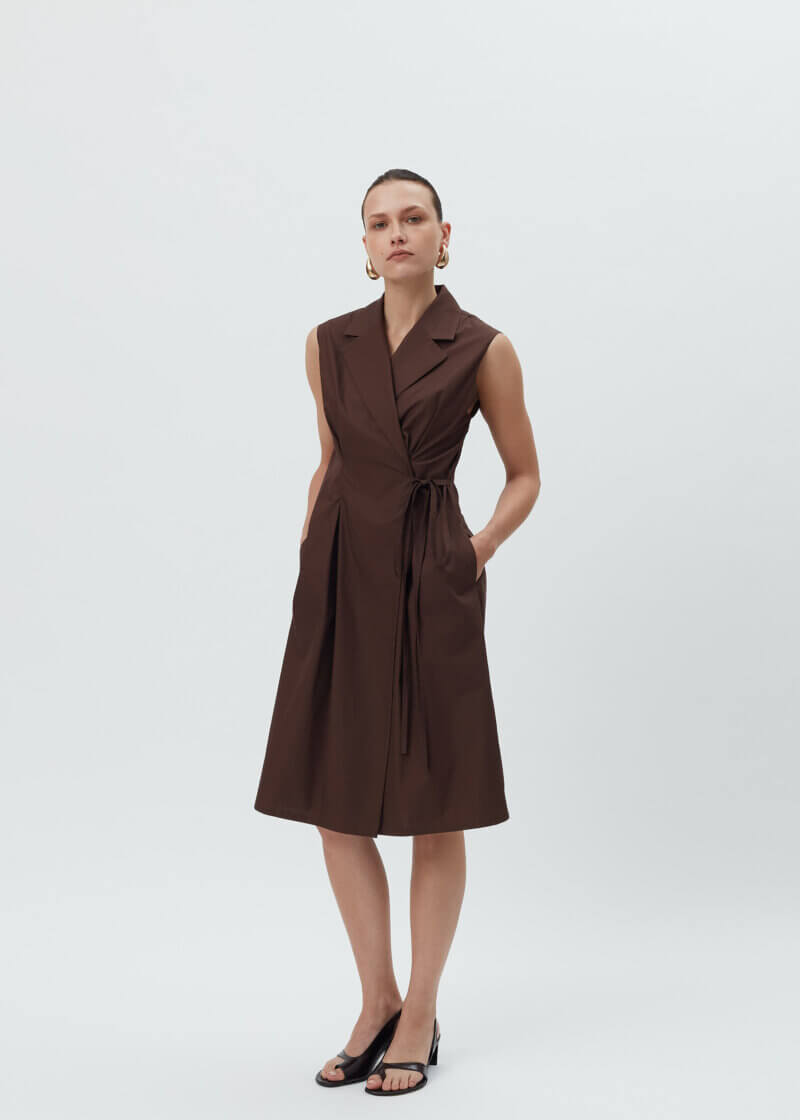 Alternative view of Brown Wrap Dress