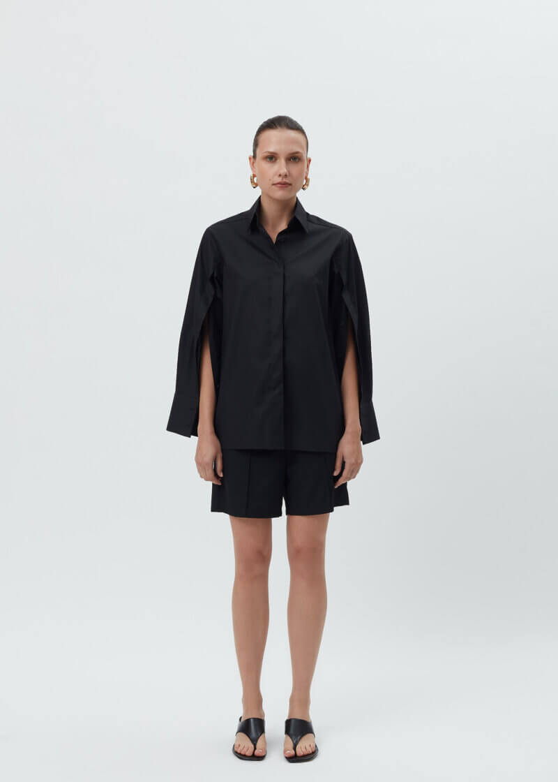Alternative view of Statement Cotton Black Shirt